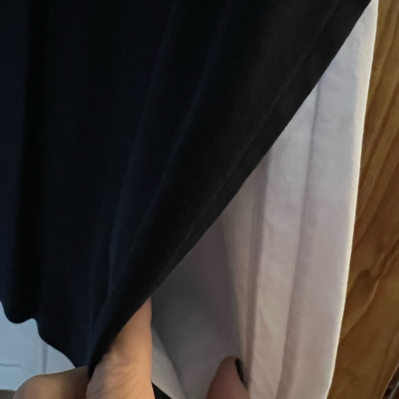 Theory Malkan Navy White Classic Tee Dress Size Medium - Picture 11 of 13